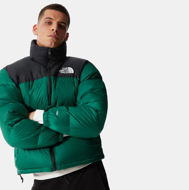the north face retro nuptse green